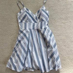 Blue and white striped dress by Trixxi Clothing Company